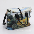 New Design Women Handbag Digital Printed Lady Shoulder Bag Second Hand PVC Leather Travel Bag